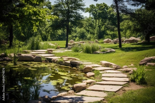 Wallpaper Mural A stone path in a park Torontodigital.ca
