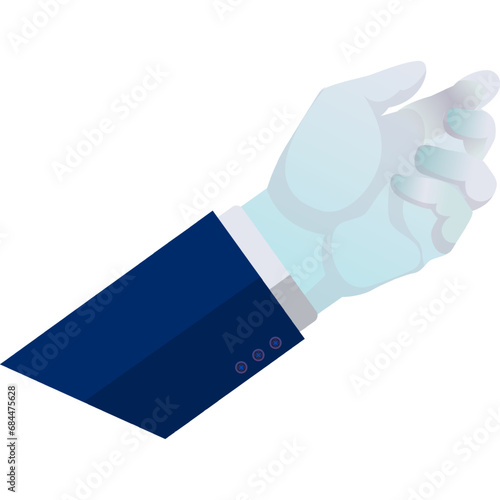 Vector hand arm icon flat man gesture