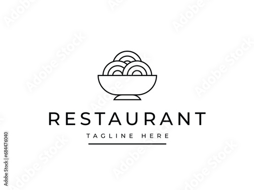 ramen noodle bowl logo design