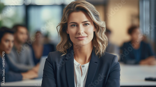 A business woman in a suit