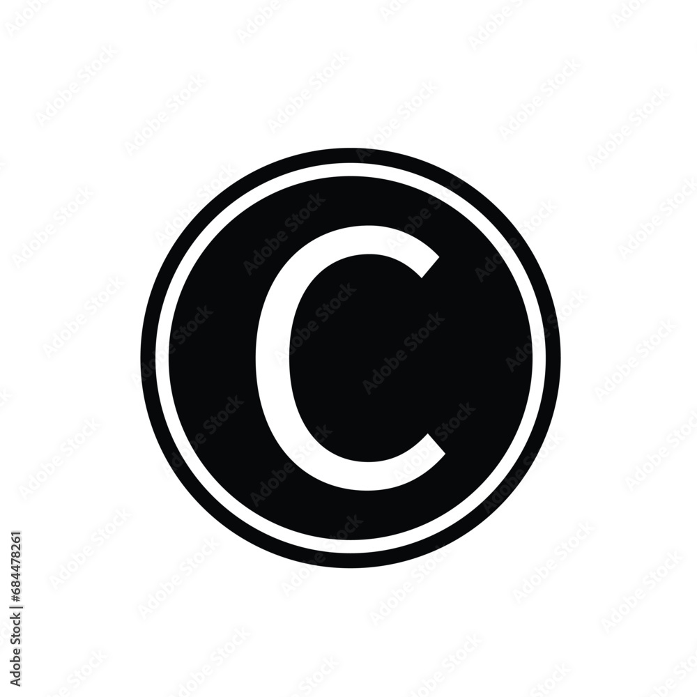 Copyright icon vector logo design template Copyright icon vector logo design template