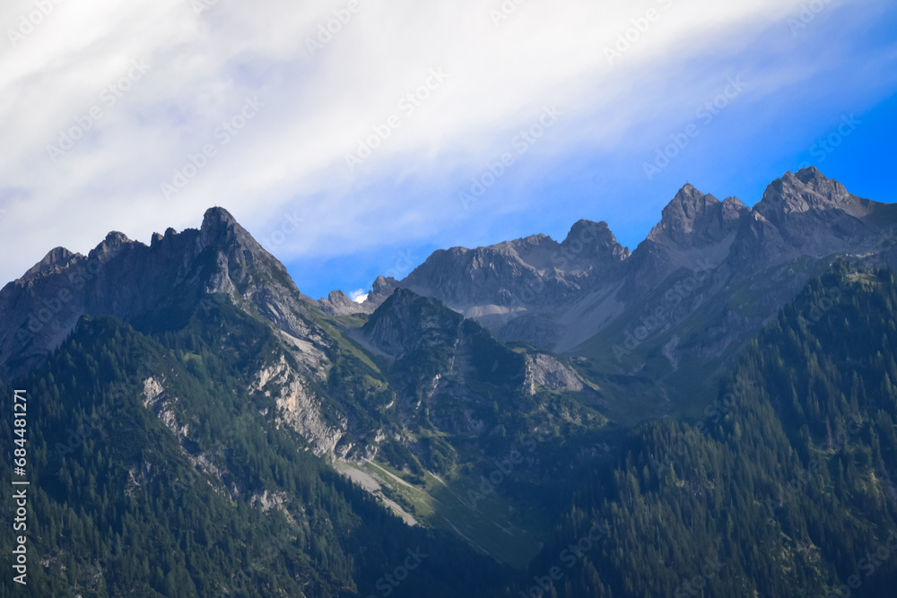 mountains and clouds