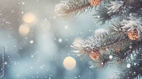 Christmas Tree Card Close-up with tree © paisorn