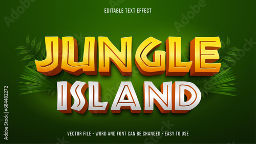 Editable jungle text effect, nature text theme