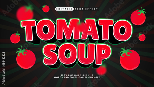 tomato soup editable text effect