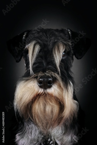 portrait of a schnauzer miniature dog