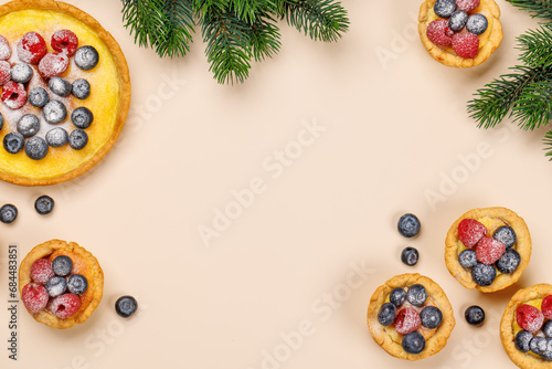 Festive delight: Christmas cupcakes adorned with berries