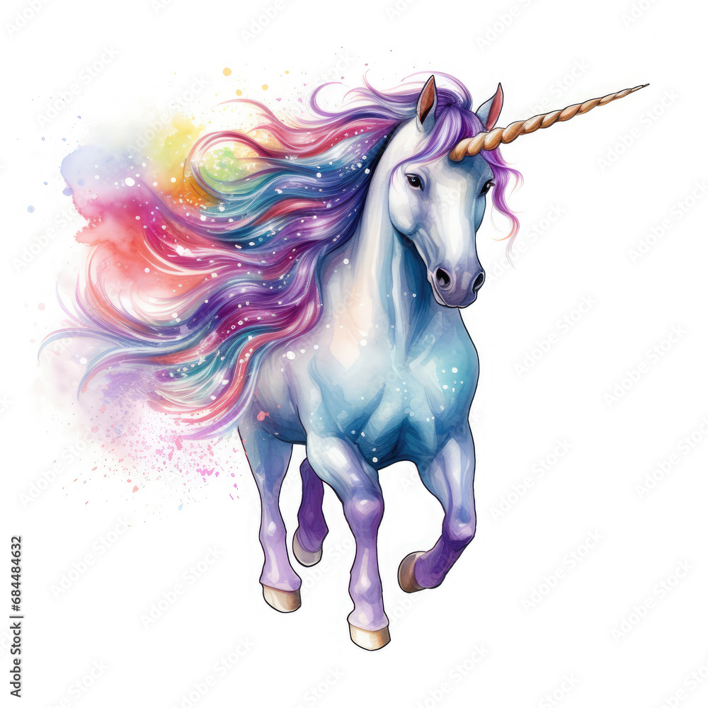 Drawing cartoon unicorn Illustration, Generative Ai Drawing cartoon unicorn Illustration, Generative Ai