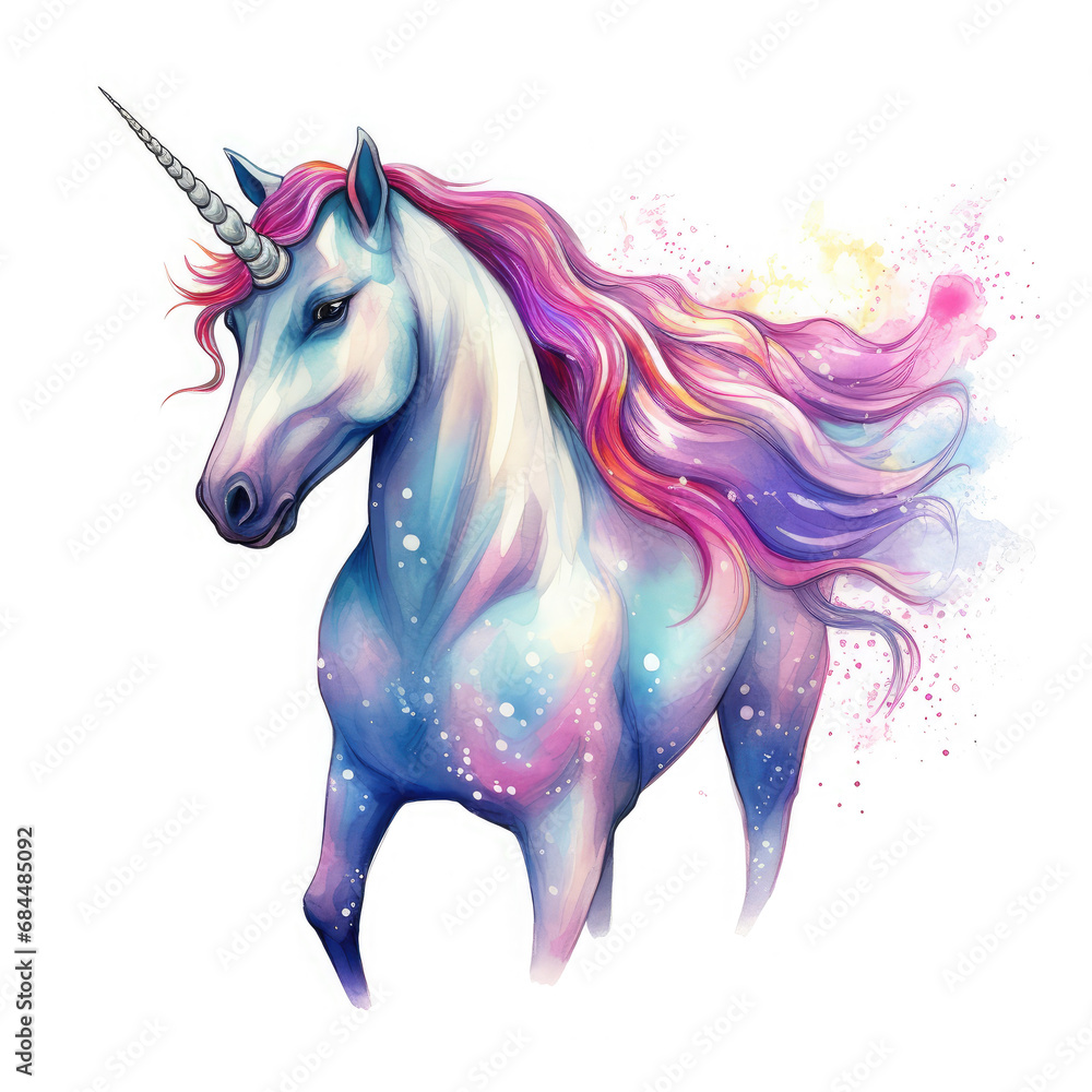 Drawing cartoon unicorn Illustration, Generative Ai Drawing cartoon unicorn Illustration, Generative Ai