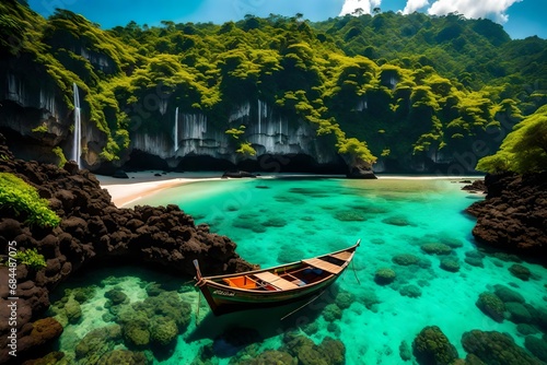 A hidden paradise in Pacitan East Java, a secluded haven surrounded by emerald hills and pristine beaches © md