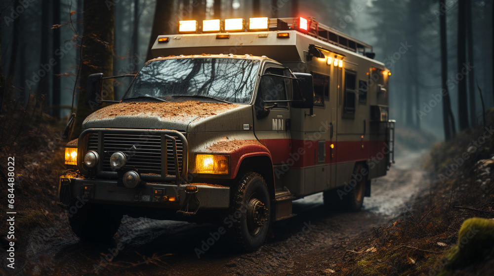 3d realistic ambulance