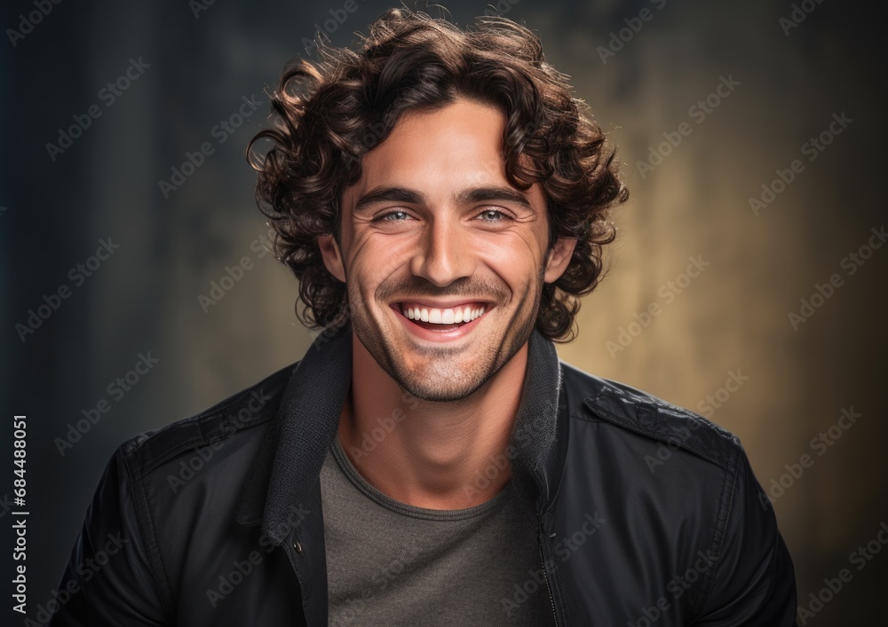 Portrait of happy smiling confident Actor Portrait of happy smiling confident Actor