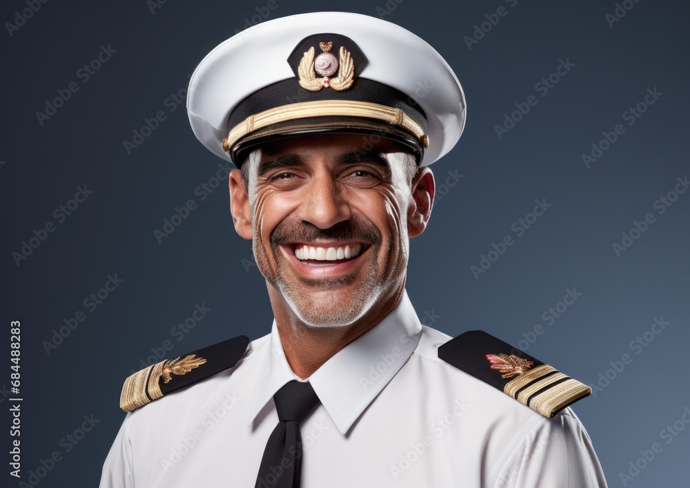 Portrait of happy smiling confident Captain Portrait of happy smiling confident Captain