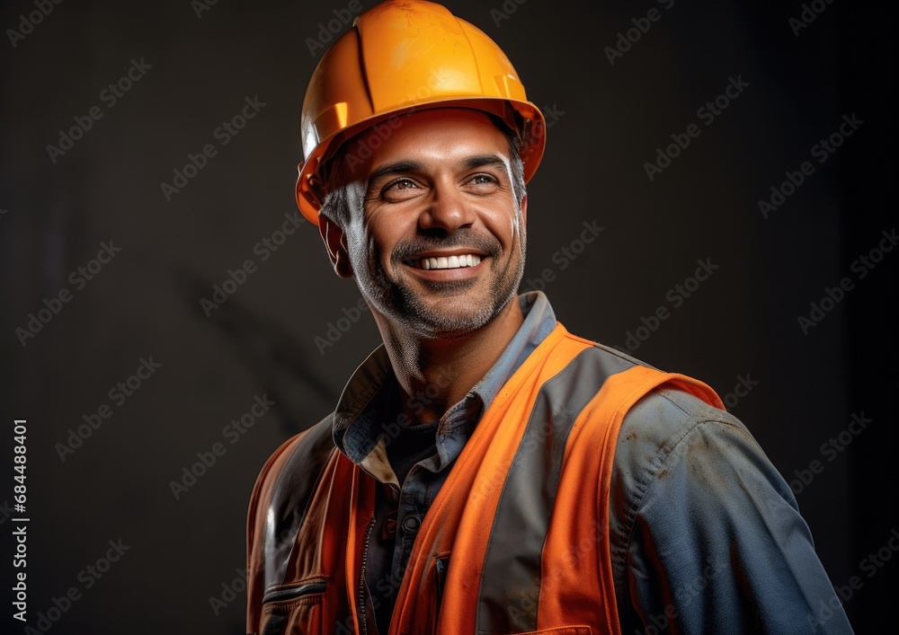 Portrait of happy smiling confident Construction Worker Portrait of happy smiling confident Construction Worker
