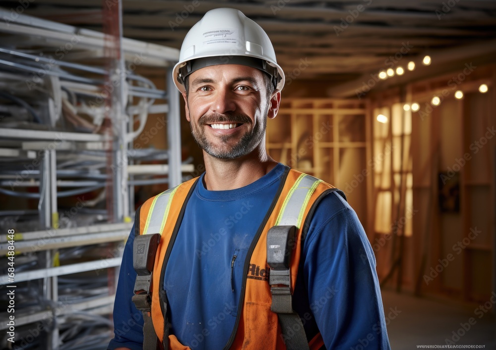 Portrait of happy smiling confident Electrician Portrait of happy smiling confident Electrician