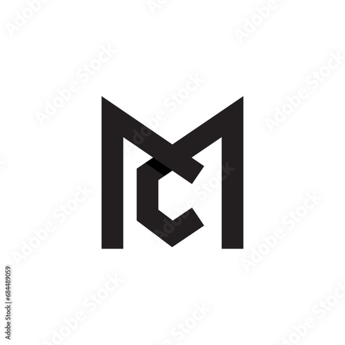Initial logo letter MC initial company icon business logo background illustration