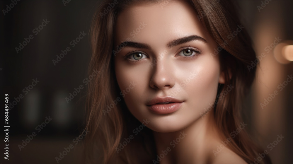 Portrait of beautiful young woman with clean fresh healthy skin Portrait of beautiful young woman with clean fresh healthy skin
