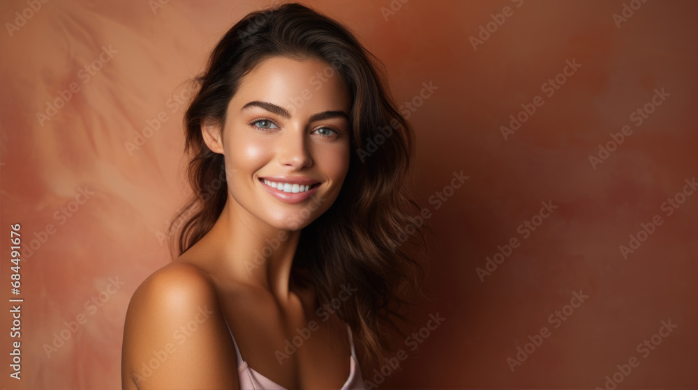 Portrait of beautiful young woman with clean fresh healthy skin Portrait of beautiful young woman with clean fresh healthy skin