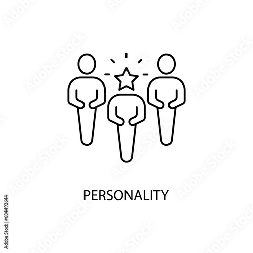 personality concept line icon. Simple element illustration. personality concept outline symbol design.