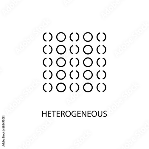 Homogeneous concept line icon. Simple element illustration. Homogeneous concept outline symbol design.