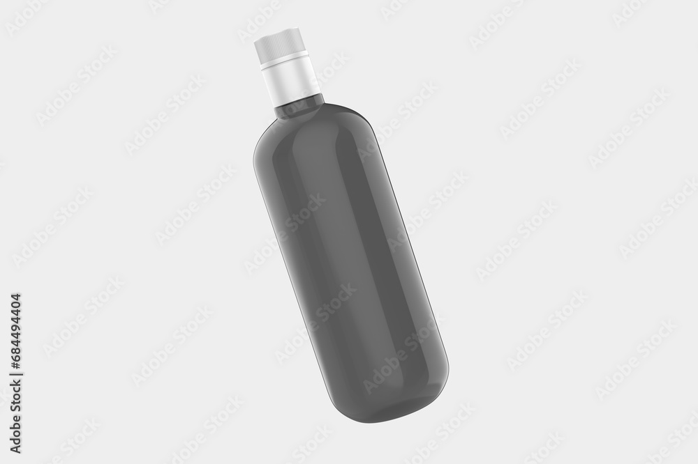 Glass Gin Bottle Mockup Isolate on White Background. 3d illustration Glass Gin Bottle Mockup Isolate on White Background. 3d illustration