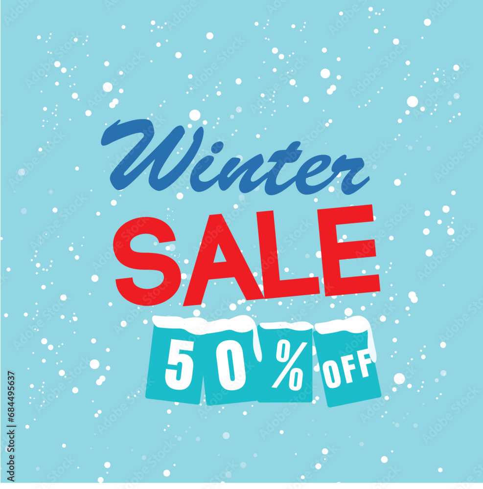 Winter Sale with Empty Space Banner