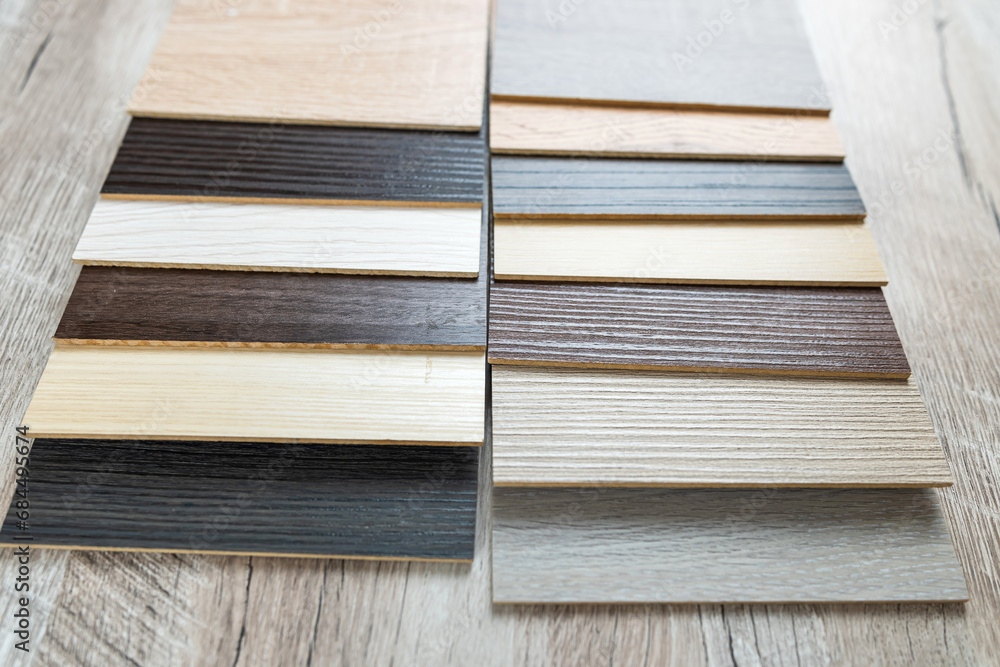 set of wood texture laminate material for furniture design