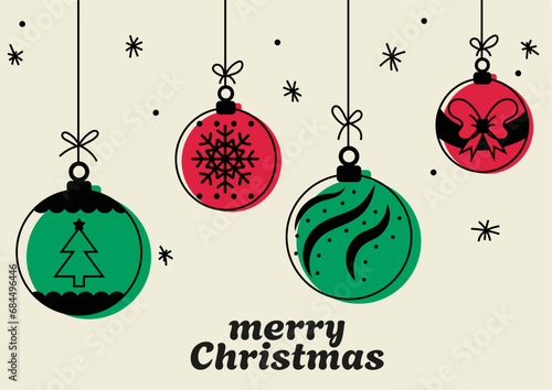 set of christmas balls