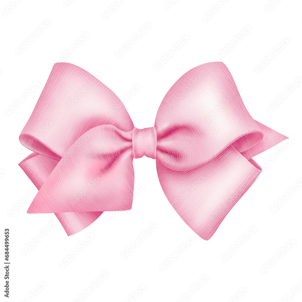 cute and elegant pink cloth bow