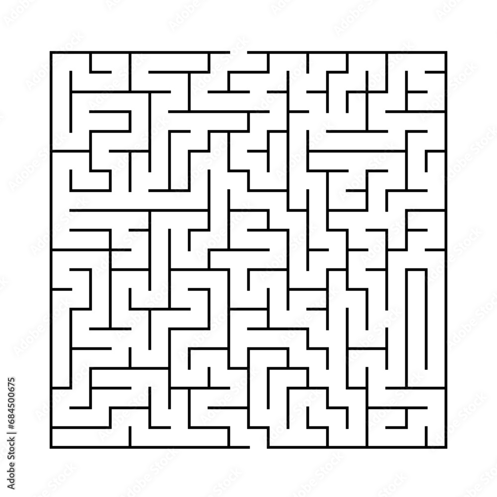 flat simple maze vector
