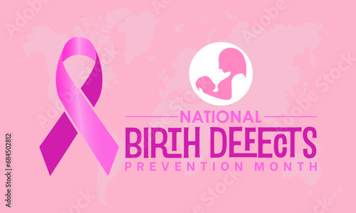 National Birth Defects Prevention Month vector template. Raising Awareness and Supporting Healthy Pregnancies with Birth Defect Prevention Graphics. background, banner, card, poster design.