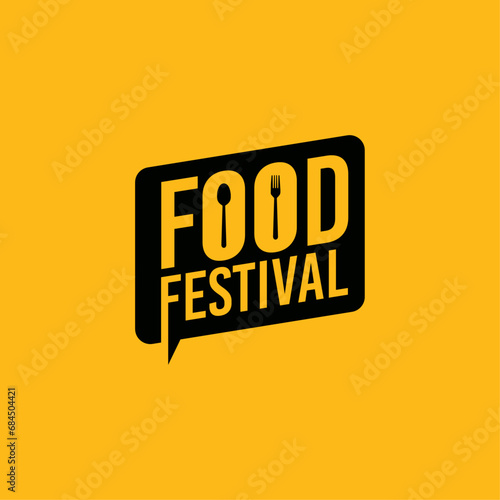 food festival logo design template. 
