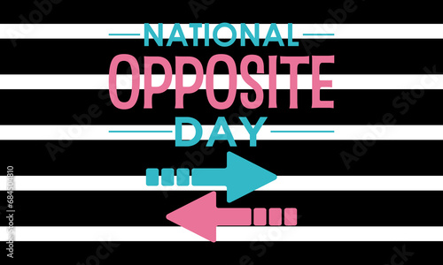 National Opposite Day vector template. Creative Illustration with Playful Reversals and Humorous Contrasts. background, banner, card, poster design.