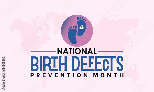 National Birth Defects Prevention Month vector template. Raising Awareness and Supporting Healthy Pregnancies with Birth Defect Prevention Graphics. background, banner, card, poster design.