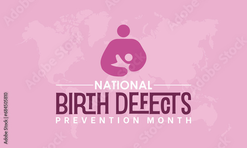 National Birth Defects Prevention Month vector template. Raising Awareness and Supporting Healthy Pregnancies with Birth Defect Prevention Graphics. background, banner, card, poster design.