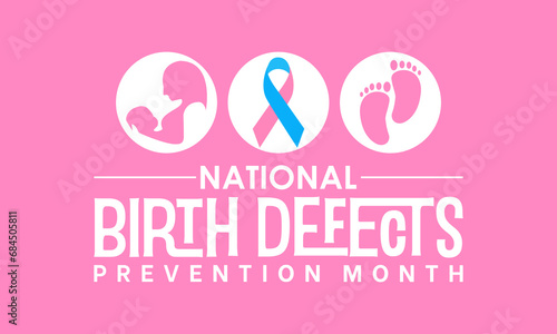 National Birth Defects Prevention Month vector template. Raising Awareness and Supporting Healthy Pregnancies with Birth Defect Prevention Graphics. background, banner, card, poster design.