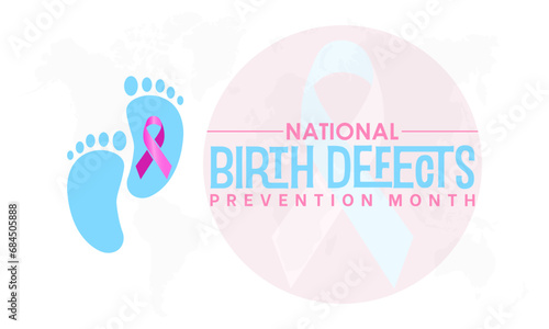 National Birth Defects Prevention Month vector template. Raising Awareness and Supporting Healthy Pregnancies with Birth Defect Prevention Graphics. background, banner, card, poster design.