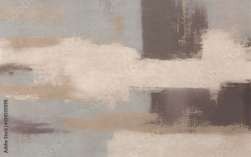 Fototapeta Naklejka Na Ścianę i Meble -  Retro texture art background pattern, abstract watercolor painting, line art, carpet background