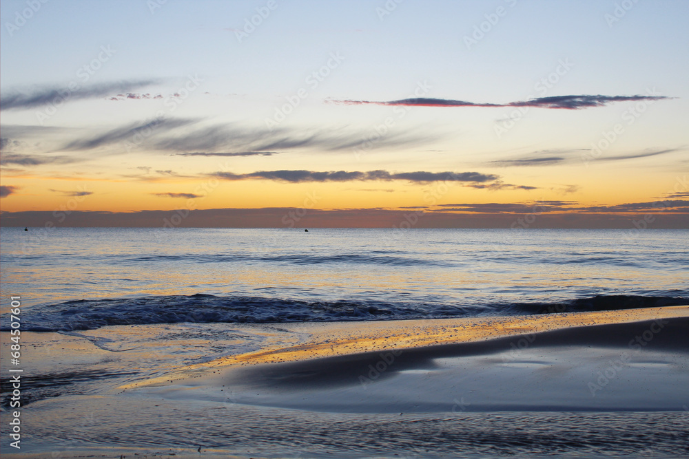 sunset over the sea