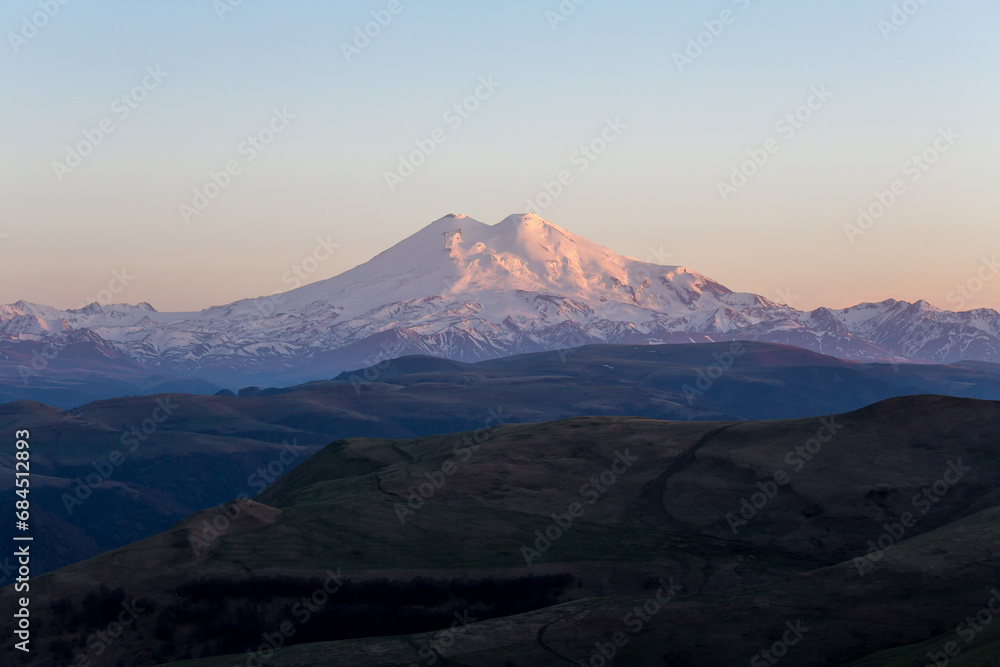 Panoramic view of the mount Elbrus