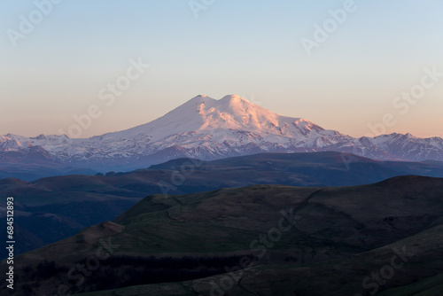 Panoramic view of the mount Elbrus