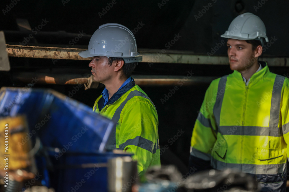 Rail technicians identify, repair engine issues, prevent fuel leaks for efficient train operation Rail technicians identify, repair engine issues, prevent fuel leaks for efficient train operation