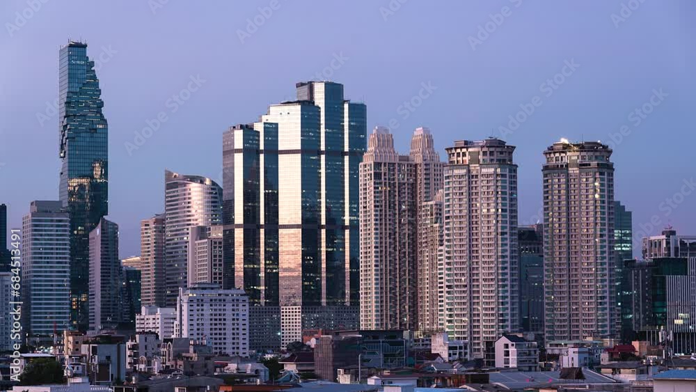 Time-Lapse of Beautiful dramatic sky with cloud cumulus on Cityscape Time-Lapse of Beautiful dramatic sky with cloud cumulus on Cityscape