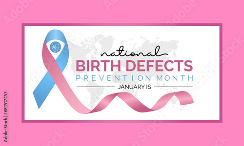 National Birth Defects Prevention Month vector template. Raising Awareness and Supporting Healthy Pregnancies with Birth Defect Prevention Graphics. background, banner, card, poster design.