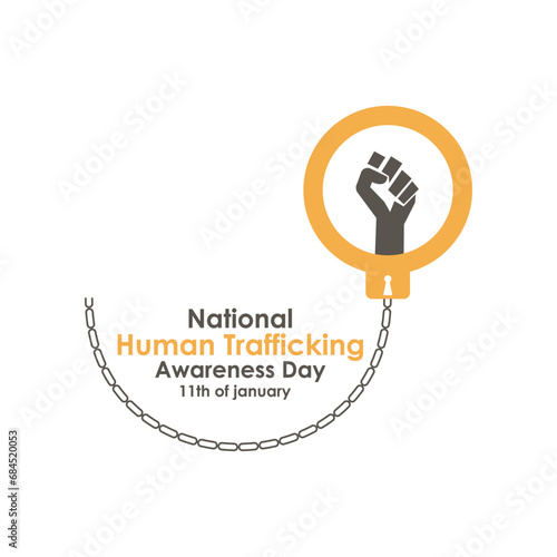 National Human Trafficking Awareness Day vector template. Shining a Light on Human Trafficking Prevention and Support with Awareness . background, banner, card, poster design.