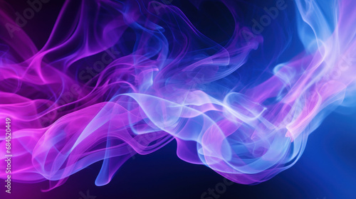 Purple and blue smoke on black background