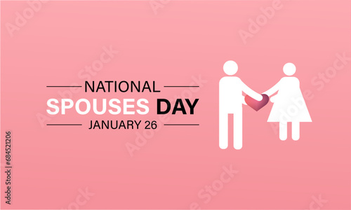 National Spouses Day vector template. Celebrating Love and Togetherness with Couple s Romance and Appreciation Illustration. background  banner  card  poster design.