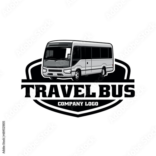 Travel Bus Illustration Logo Vector