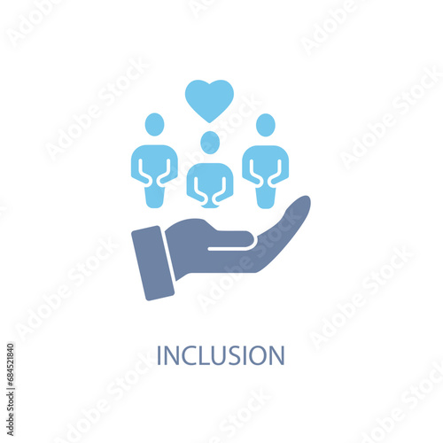 inclusion concept line icon. Simple element illustration. inclusion concept outline symbol design.