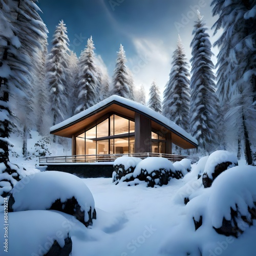 "Winter Wonderland: Christmas Retreat Amidst Snow-Clad Forests" © Maryum